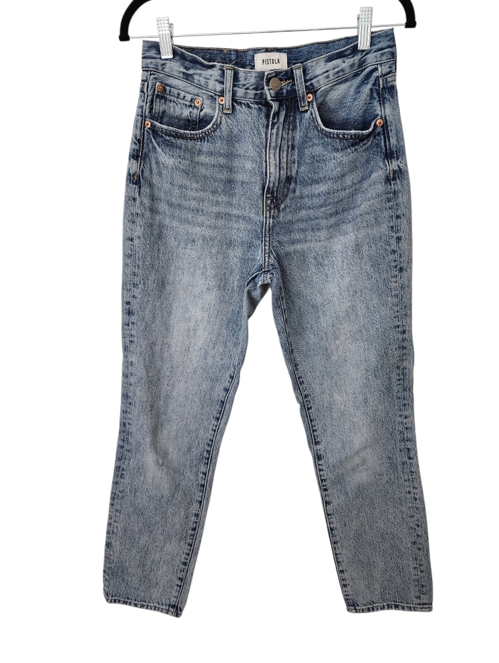 Pistola Denim Jeans Size 26 High Rise Straight Distressed Light Wash